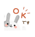 冬・年末年始＊ふわふわ～な＊うさぎ♡（個別スタンプ：3）