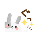 冬・年末年始＊ふわふわ～な＊うさぎ♡（個別スタンプ：4）