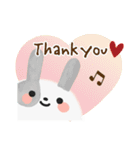冬・年末年始＊ふわふわ～な＊うさぎ♡（個別スタンプ：7）