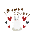 冬・年末年始＊ふわふわ～な＊うさぎ♡（個別スタンプ：8）