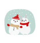 冬・年末年始＊ふわふわ～な＊うさぎ♡（個別スタンプ：25）
