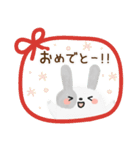 冬・年末年始＊ふわふわ～な＊うさぎ♡（個別スタンプ：26）