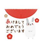 冬・年末年始＊ふわふわ～な＊うさぎ♡（個別スタンプ：33）