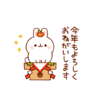 白うさぎさんの冬＆年賀スタンプ（個別スタンプ：5）