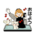 ふんわりリボンちゃん 13 ♡ 家族連絡編（個別スタンプ：1）