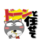 黒柴（くろしば） 冬 ポップでカラフル（個別スタンプ：16）