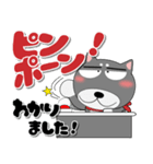 黒柴（くろしば） 冬 ポップでカラフル（個別スタンプ：30）