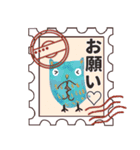 名前が入る♡切手ハンコ【ひつじ】（個別スタンプ：15）