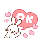 うさぎ♡ラブラブ 毎日使える（個別スタンプ：11）