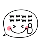 シンプル顔文字♡伝わる吹き出し（個別スタンプ：6）