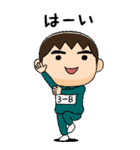緑ジャージの【3－B】♂絵本タッチ（個別スタンプ：6）