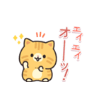 茶トラ猫の飛び出すスタンプ(やや冬)（個別スタンプ：19）