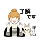 キュートなお団子ちゃん12 ♡ リラックス編（個別スタンプ：3）