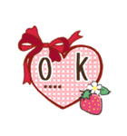 ♡名前が入る♡いちご✖️マルチーズ犬♡（個別スタンプ：2）