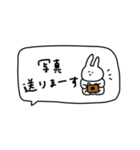 うさぎだけ。吹き出し。連絡。（個別スタンプ：25）