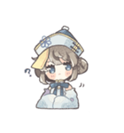 青いキョンシーの女の子（個別スタンプ：18）