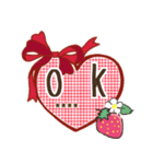 ♡愛犬の名前が入る♡パピヨン×いちご♡（個別スタンプ：4）
