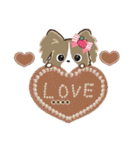 ♡愛犬の名前が入る♡パピヨン×いちご♡（個別スタンプ：10）