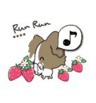 ♡愛犬の名前が入る♡パピヨン×いちご♡（個別スタンプ：16）