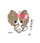 ♡愛犬の名前が入る♡パピヨン×いちご♡（個別スタンプ：17）