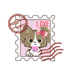 ♡愛犬の名前が入る♡パピヨン×いちご♡（個別スタンプ：22）