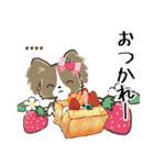 ♡愛犬の名前が入る♡パピヨン×いちご♡（個別スタンプ：30）