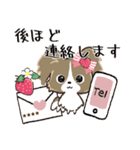 ♡愛犬の名前が入る♡パピヨン×いちご♡（個別スタンプ：33）