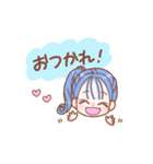 青が好き【ゆるふわガールズ】（個別スタンプ：2）