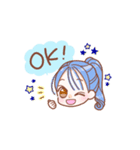 青が好き【ゆるふわガールズ】（個別スタンプ：7）