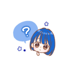 青が好き【ゆるふわガールズ】（個別スタンプ：13）
