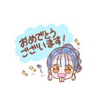 青が好き【ゆるふわガールズ】（個別スタンプ：17）