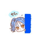 青が好き【ゆるふわガールズ】（個別スタンプ：37）