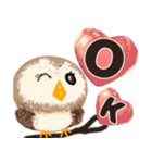 気持ちを伝える★フクロウ（個別スタンプ：1）