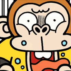 [LINEスタンプ] 動く！！ウザいお猿の野球【虎ファン】