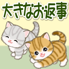 [LINEスタンプ] ころころ子猫 大きなお返事