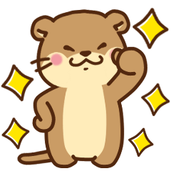 [LINEスタンプ] コツメカワウソ＆オコジョ♡シンプル