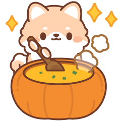 [LINEスタンプ] おはなしポメラニアンの秋スタンプ
