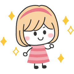 [LINEスタンプ] 毎日使える✳︎やさしいスタンプ✳︎女の子