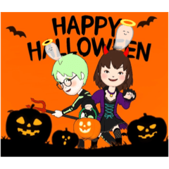 [LINEスタンプ] 親子ハロウィン