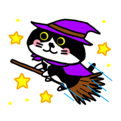 はちわれ猫ロック ハロウィン Lineスタンプ 羯徒毘総業