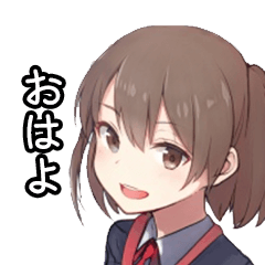 [LINEスタンプ] 制服姿の女の子JP