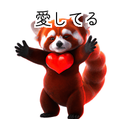 [LINEスタンプ] 40P レッサーパンダ OxA