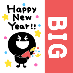 [LINEスタンプ] BIG◎モノクロニコちゃん 2023（再販）