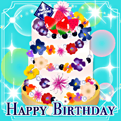 [LINEスタンプ] ✨キラキラ✨華やかな誕生日とイベントセット