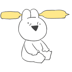 [LINEスタンプ] すこぶる動くちびウサギ【敬語3】