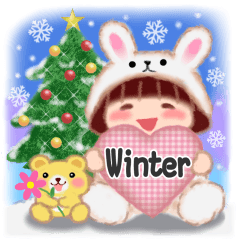 [LINEスタンプ] でぶりん「冬」