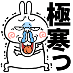 [LINEスタンプ] 【飛び出す】煽りうさぎ3極寒☆修正版