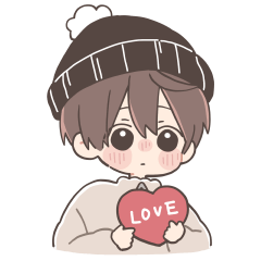 [LINEスタンプ] だいすきな人へ届ける 男の子 3【冬】