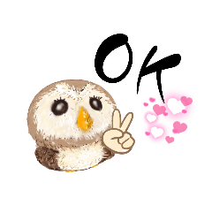 [LINEスタンプ] ふわふわフクロウの日常会話☆