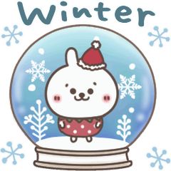 [LINEスタンプ] 動く！おひとよしウサぴょんの冬